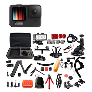 Set Camera video sport GoPro HERO9, 5K, Black Edition Si 42 Accesorii