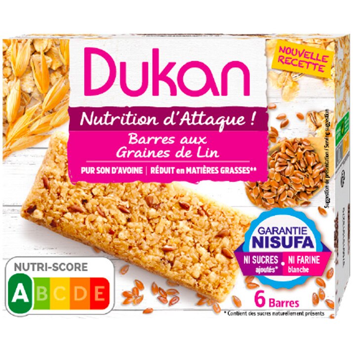 Batoane din ovaz cu seminte de in, dieta Dukan, 150g