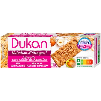 Biscuiti din tarate de ovaz cu alune, fara zhar, dieta Dukan, 225g Biscuiti din tarate de ovaz cu alune, fara zhar, dieta Dukan, 225g