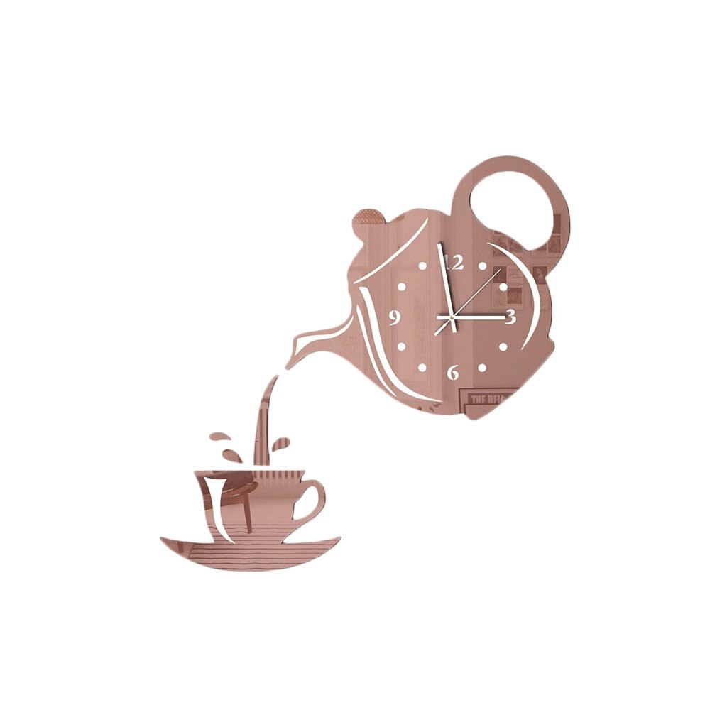 Ceas perete bucatarie Ceainic bronz