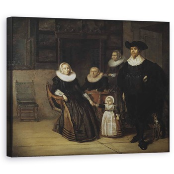 Tablou canvas - Pieter Codde - Portretul unei Familii, 60 x 75 cm Tablou canvas - Pieter Codde - Portretul unei Familii, 60 x 75 cm