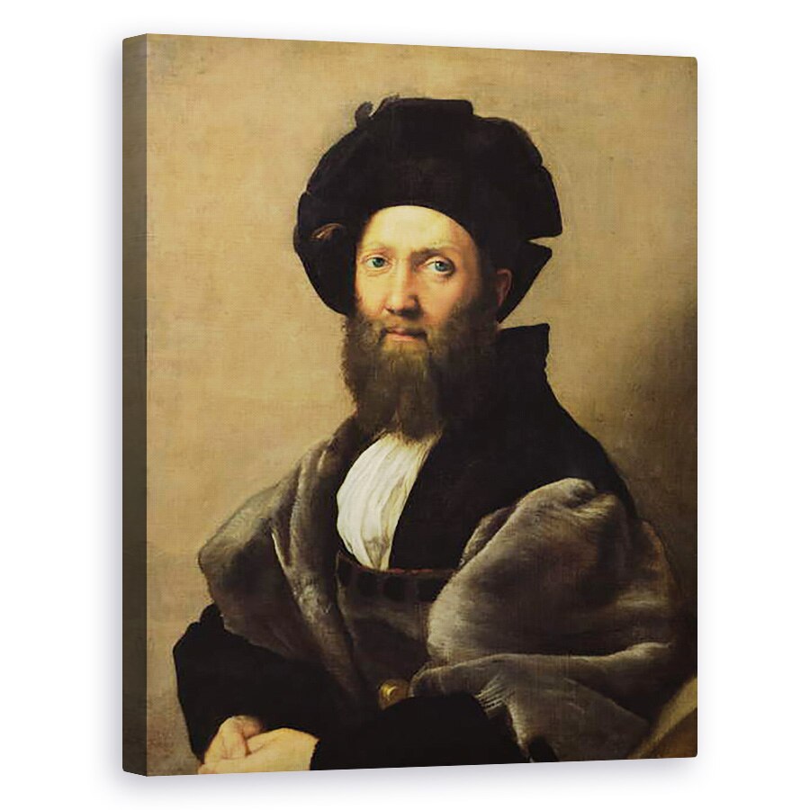 Tablou canvas - Raphael - Portretul lui Baldassare Castiglione 1478-1529 inainte de 1516, 60 x 75 cm