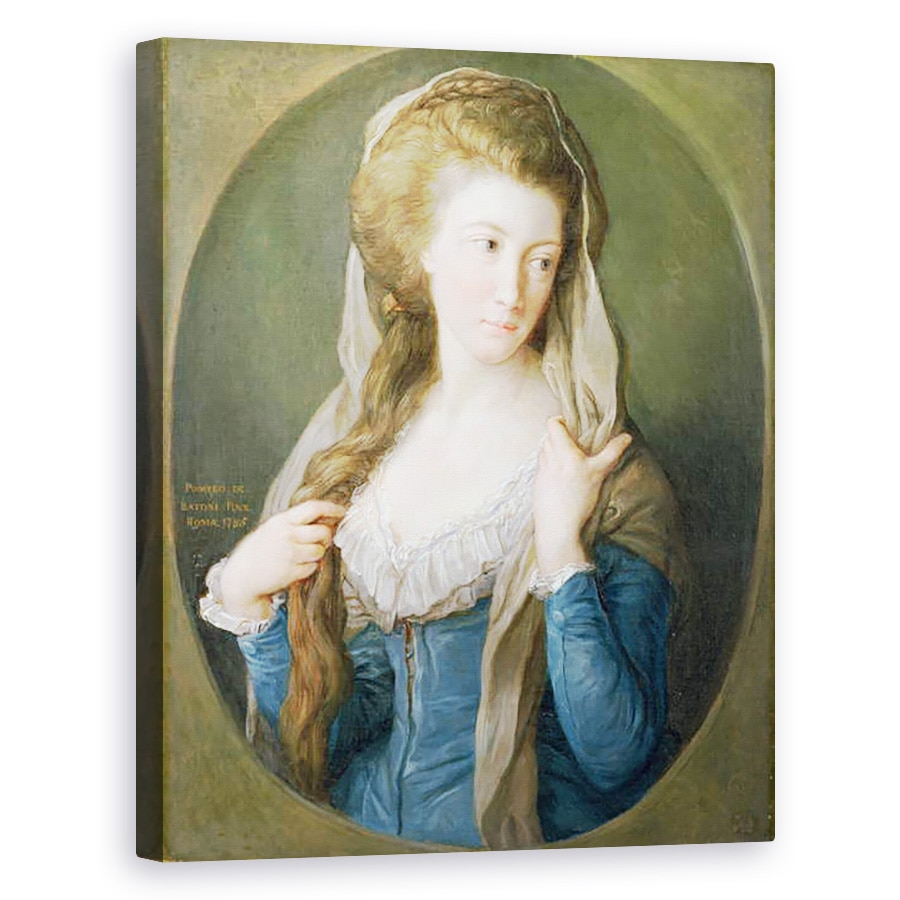 Tablou canvas - Pompeo Girolamo Batoni - Portretul unei femei, identificata in mod traditional ca Margaret Stuart, Lady Hippisley, 60 x 75 cm