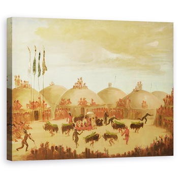 Tablou canvas - George Catlin - Dansul taurilor, 60 x 75 cm Tablou canvas - George Catlin - Dansul taurilor, 60 x 75 cm