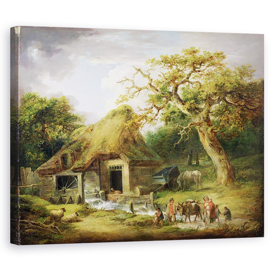 Tablou canvas - George Morland - Vechea moara de apa, 60 x 75 cm