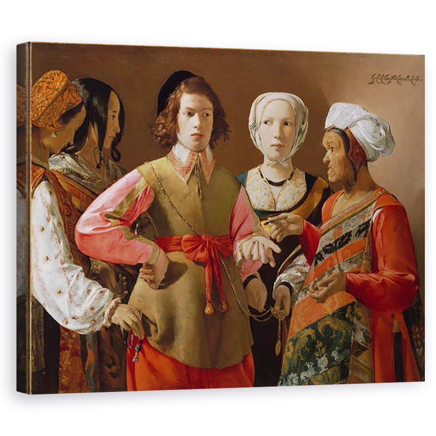 Tablou canvas - Georges de la Tour - Ghicitoarea, 80 x 100 cm