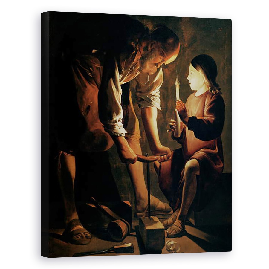 Tablou canvas - Georges de la Tour - St. Joseph, 80 x 100 cm