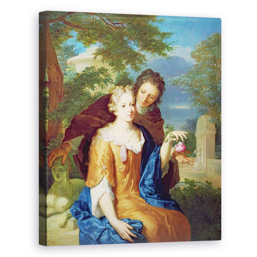 Tablou canvas - Gerard Hoet - Tinerii indragostiti, 80 x 100 cm