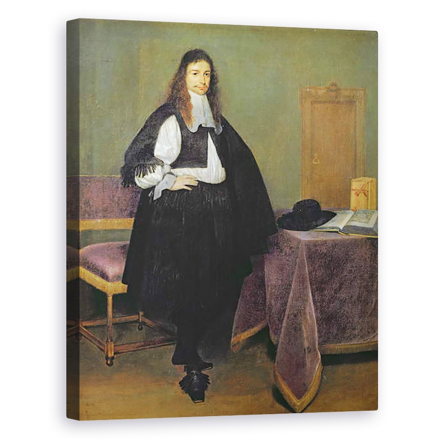 Tablou canvas - Gerard Terborch - Portretul lui Barbat, 60 x 75 cm