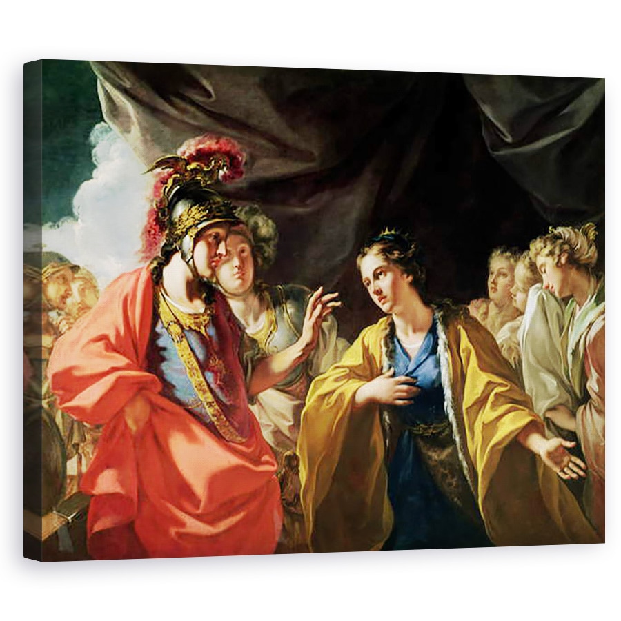 Tablou canvas - Giovanni Antonio Pellegrini - Clementa lui Alexandru cel Mare 356-323 i.Hr. in fata familiei lui Darius III d.330 i.Hr., 40 x 50 cm