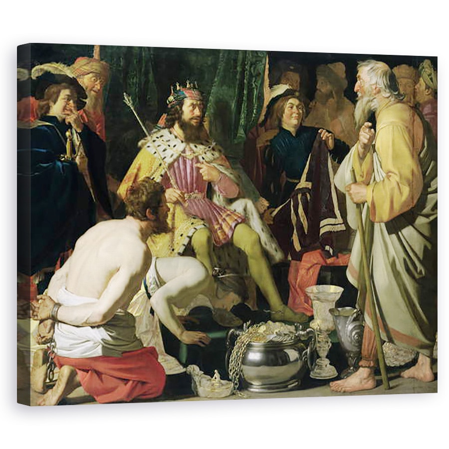 Tablou canvas - Gerrit van Honthorst - Croesus si Solon, 40 x 50 cm