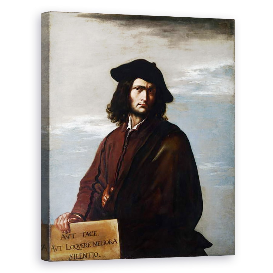 Tablou canvas - Salvator Rosa - Autoportret, 40 x 50 cm