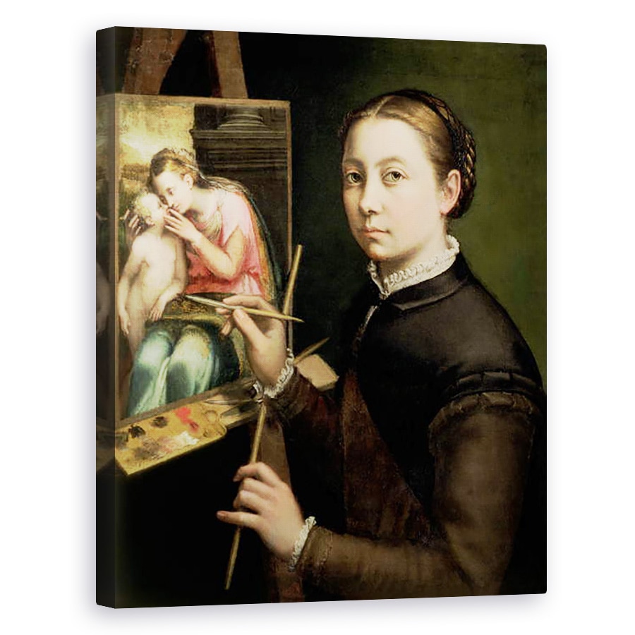 Tablou canvas - Sofonisba Anguissola - Autoportret la sevalet, 80 x 100 cm