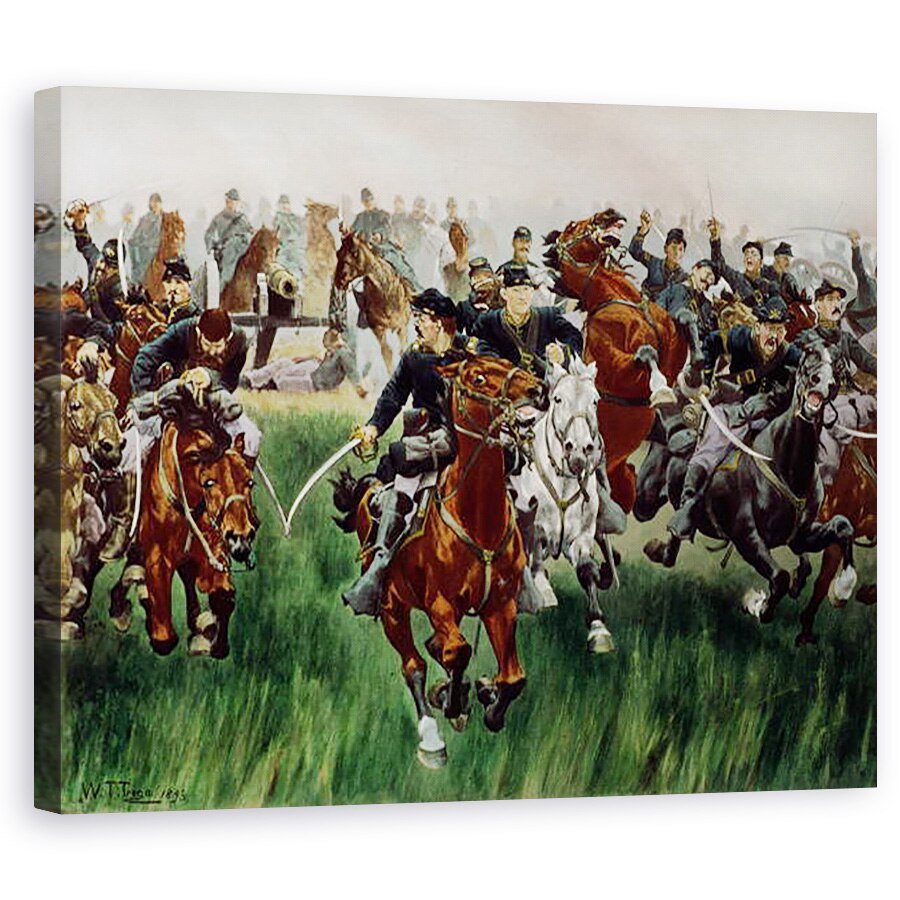 Tablou canvas - W.T. Trego - Cavaleria, 40 x 50 cm