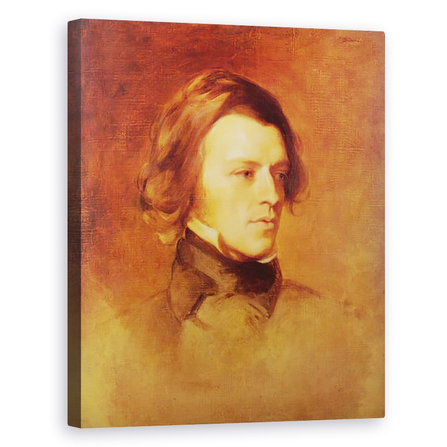 Tablou canvas - Samuel Laurence - Portretul lui Alfred Lord Tennyson 1809-92 c.1840, 80 x 100 cm