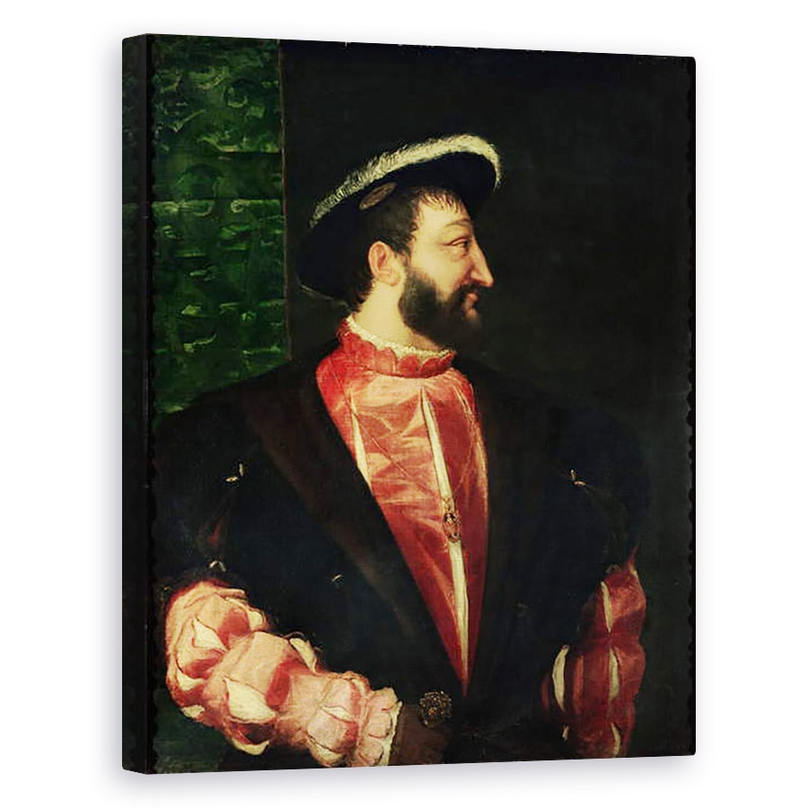 Tablou canvas - Titian - Portretul lui Francisc I 1494-1547 1538, 40 x 50 cm