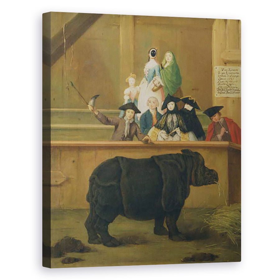 Tablou canvas - Pietro Longhi - Rinocerii, 60 x 75 cm