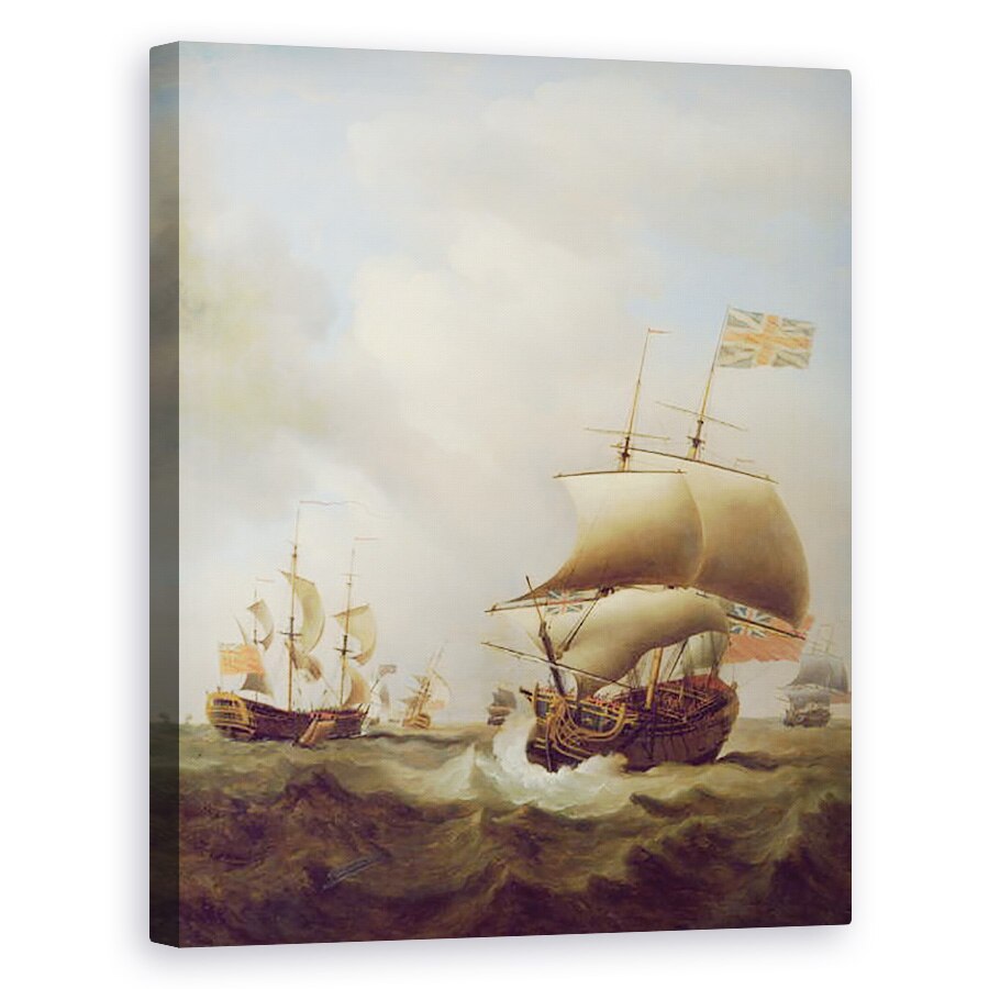 Tablou canvas - Samuel Scott - Transport intr-o mare agitata, 80 x 100 cm