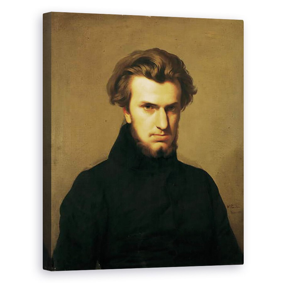 Tablou canvas - Hippolyte Flandrin - Portretul lui Ambroise Thomas 1811-96 1834, 60 x 75 cm