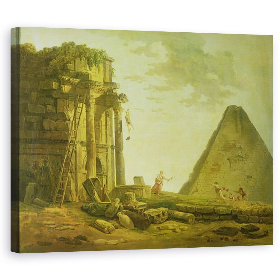 Tablou canvas - Hubert Robert - Accidentul, 80 x 100 cm