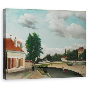 Tablou canvas - Henri J.F. Rousseau - La periferia Parisului, 80 x 100 cm Tablou canvas - Henri J.F. Rousseau - La periferia Parisului, 80 x 100 cm