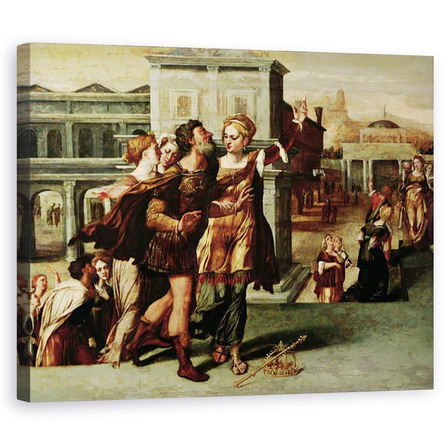 Tablou canvas - Scoala Olandeza - Augustus 63-14 i.Hr. si Sibilul tiburtin, 60 x 75 cm