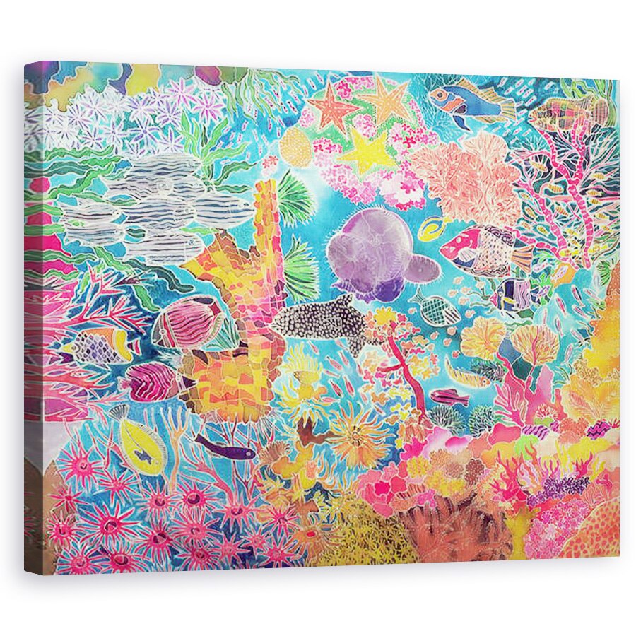 Tablou canvas - Hilary Simon - Coral tropical, 80 x 100 cm