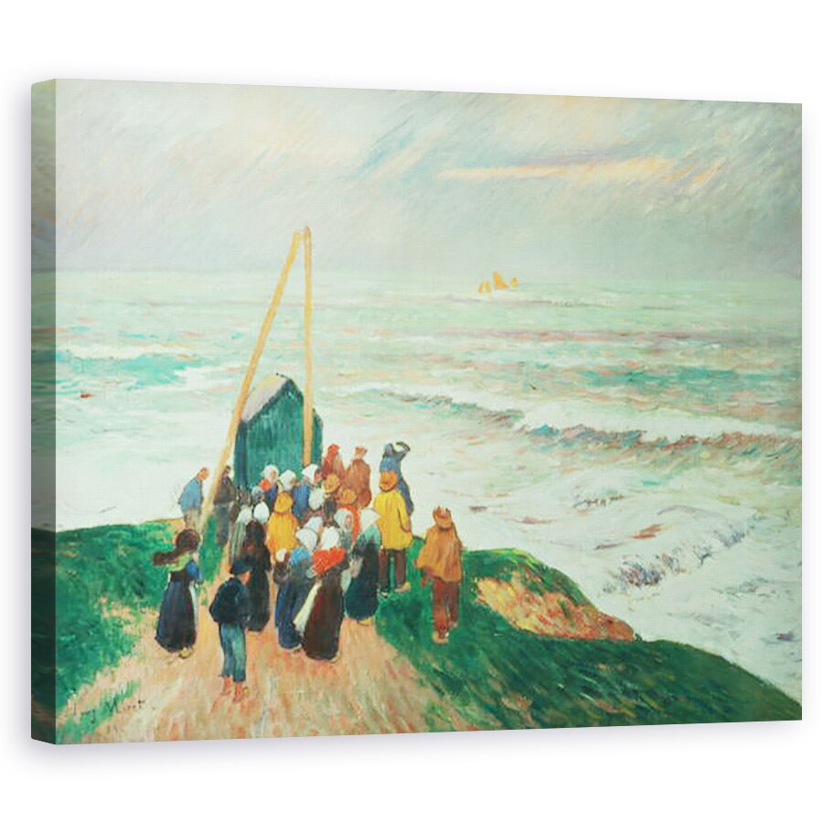 Tablou canvas - Henry Moret - Asteptand intoarcerea pescarilor in Bretania, 80 x 100 cm