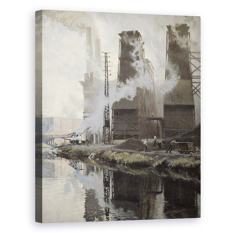 Tablou canvas - Hippolyte Lety - Centrala electrica la Croix-Wasquehal, 80 x 100 cm