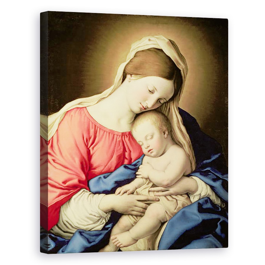 Tablou canvas - Il Sassoferrato - Madonna si Copilul, 40 x 50 cm