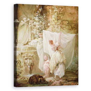 Tablou canvas - Hubert Robert - Spalator si Copil, 80 x 100 cm Tablou canvas - Hubert Robert - Spalator si Copil, 80 x 100 cm