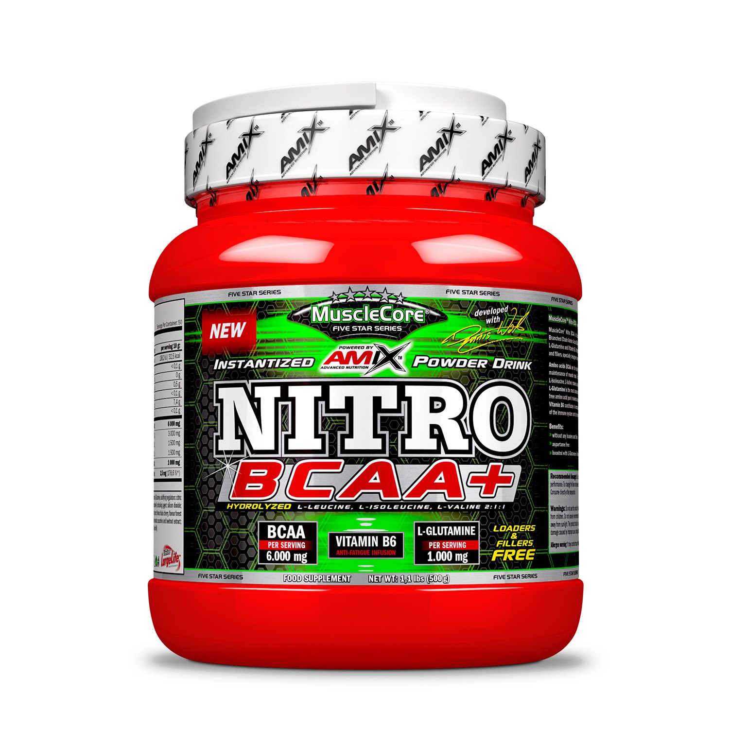 Pudra Energizanta Amix Nitro Bcaa+ Cirese 0.500 Kg