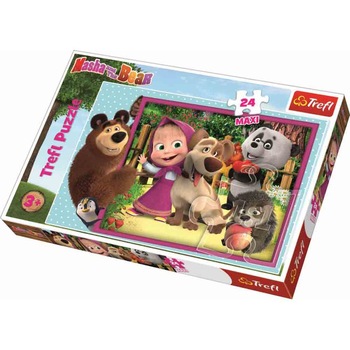 Puzzle Trefl Maxi, Masha and The Bear, 24 piese Puzzle Trefl Maxi, Masha and The Bear, 24 piese