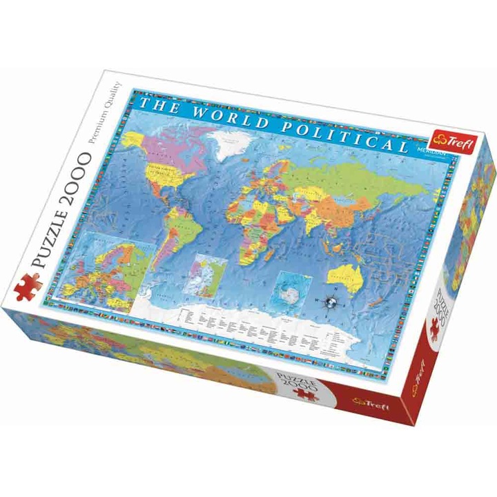Пъзел Trefl, Политическа карта на света, 2000 части