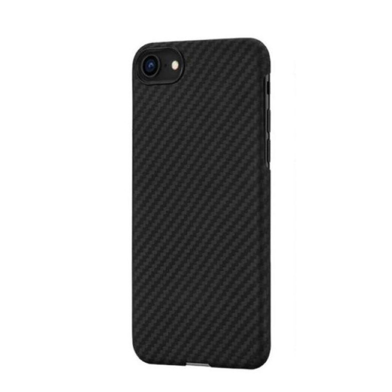 Husa de protectie Soho pentru iPhone 8 tip carbon, Negru