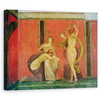 Tablou canvas - Roman - Femeie biciuit si dansatoare cu chimvale, Zidul de Sud, Oecus 5, 80 x 100 cm Tablou canvas - Roman - Femeie biciuit si dansatoare cu chimvale, Zidul de Sud, Oecus 5, 80 x 100 cm
