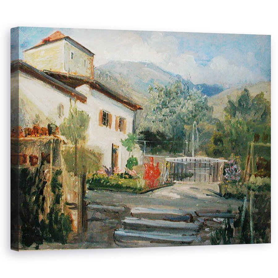 Tablou canvas - Rudolph Friedrich Wasmann - Gradina la Merano, 80 x 100 cm