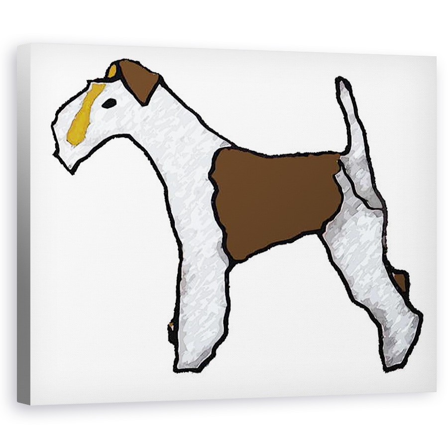 Tablou canvas - Sarah Thompson-Engels - Fox terrier, 80 x 100 cm