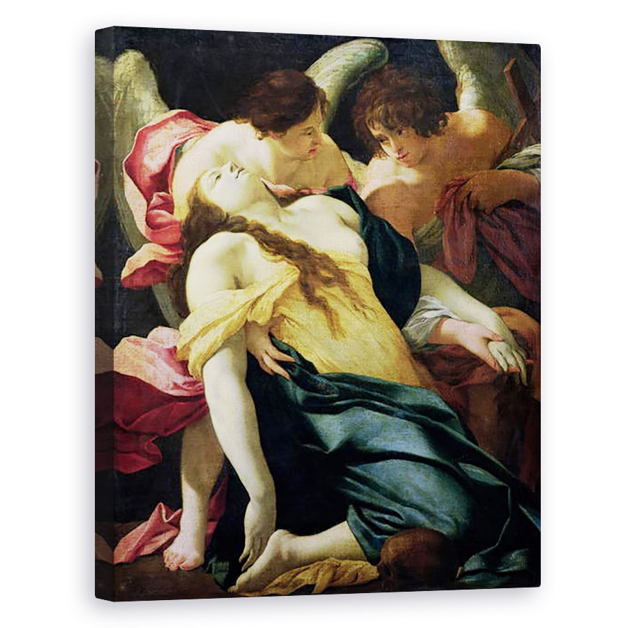 Tablou canvas - Simon Vouet - Maria Magdalena Purtata de ingeri, 80 x 100 cm