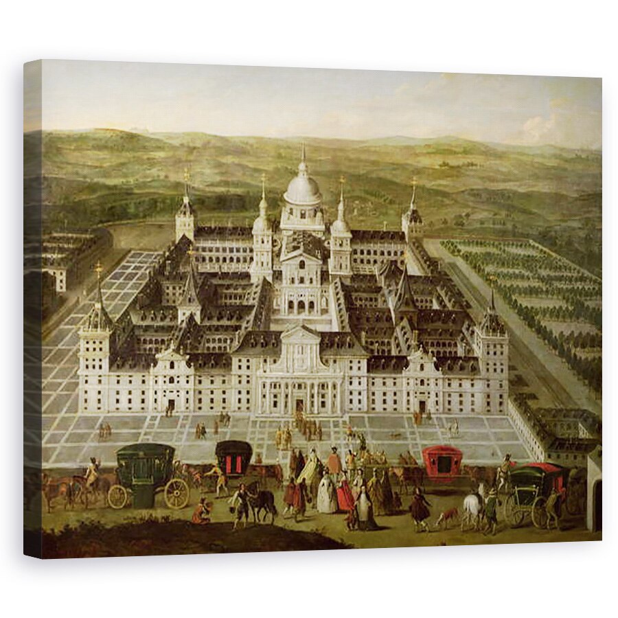Tablou canvas - Scoala Spaniola - Vedere de El Escorial, 80 x 100 cm