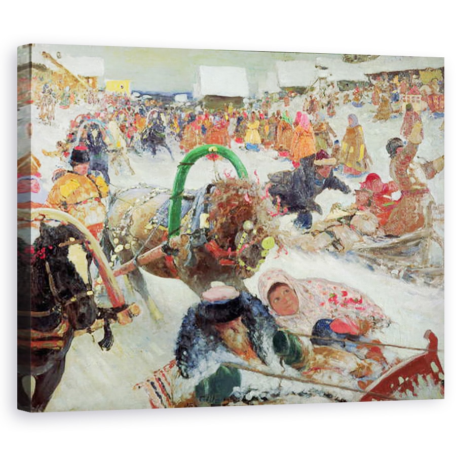 Tablou canvas - Sergej Vasilevic Ivanov - Shrovetide, 80 x 100 cm