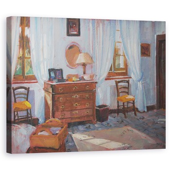 Tablou canvas - Sue Wales - Dormitor francez, 2005, 40 x 50 cm Tablou canvas - Sue Wales - Dormitor francez, 2005, 40 x 50 cm