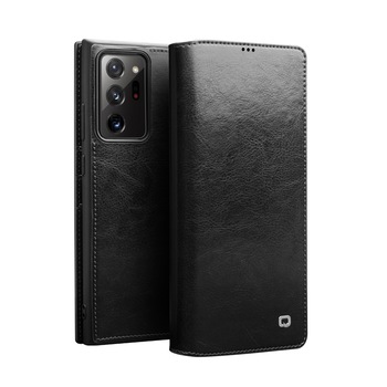 Husa Samsung Galaxy Note 20 Ultra - Qialino Classic Wallet, slim din piele fina tip carte, cu buzunar card, culoare Negru Husa Samsung Galaxy Note 20 Ultra - Qialino Classic Wallet, slim din piele fina tip carte, cu buzunar card, culoare Negru