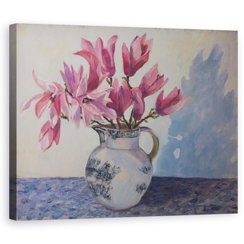 Tablou canvas - Sue Wales - Magnolii roz, 2019, 40 x 50 cm Tablou canvas - Sue Wales - Magnolii roz, 2019, 40 x 50 cm