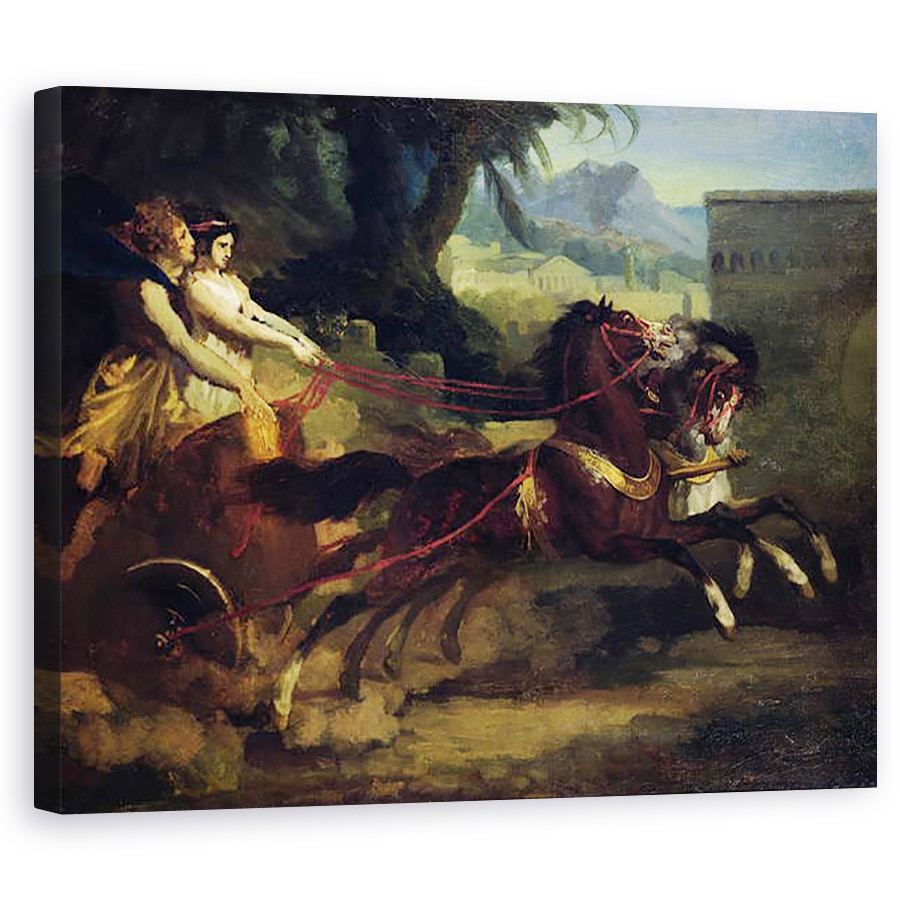 Tablou canvas - Theodore Gericault - Cursa de car vechi, 80 x 100 cm