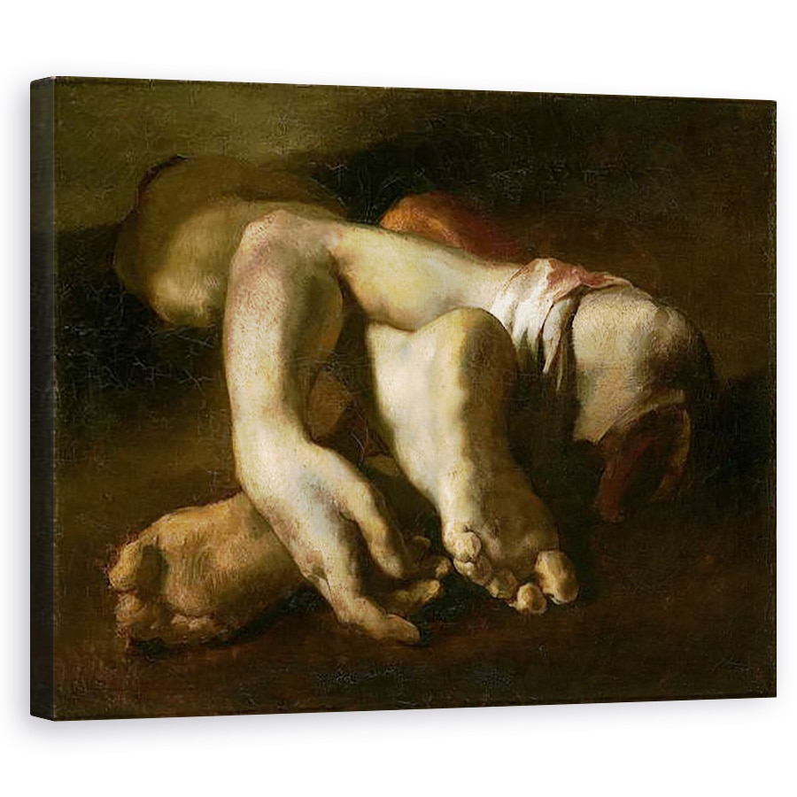 Tablou canvas - Theodore Gericault - Studiul picioarelor si mainilor, 80 x 100 cm