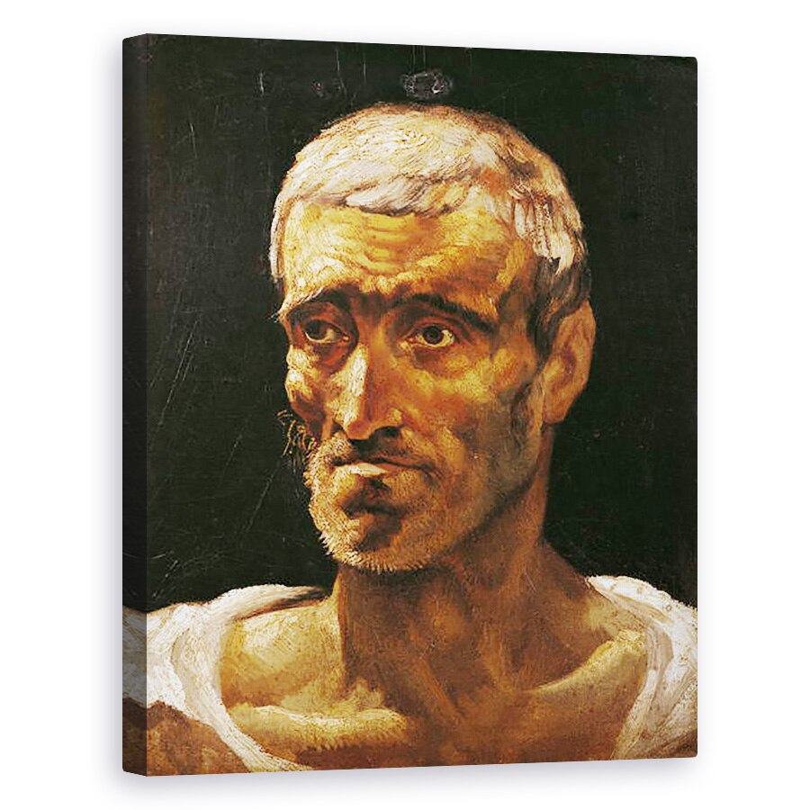 Tablou canvas - Theodore Gericault - sef al unui om naufragiat, studiu pentru pluta Meduzei, 40 x 50 cm