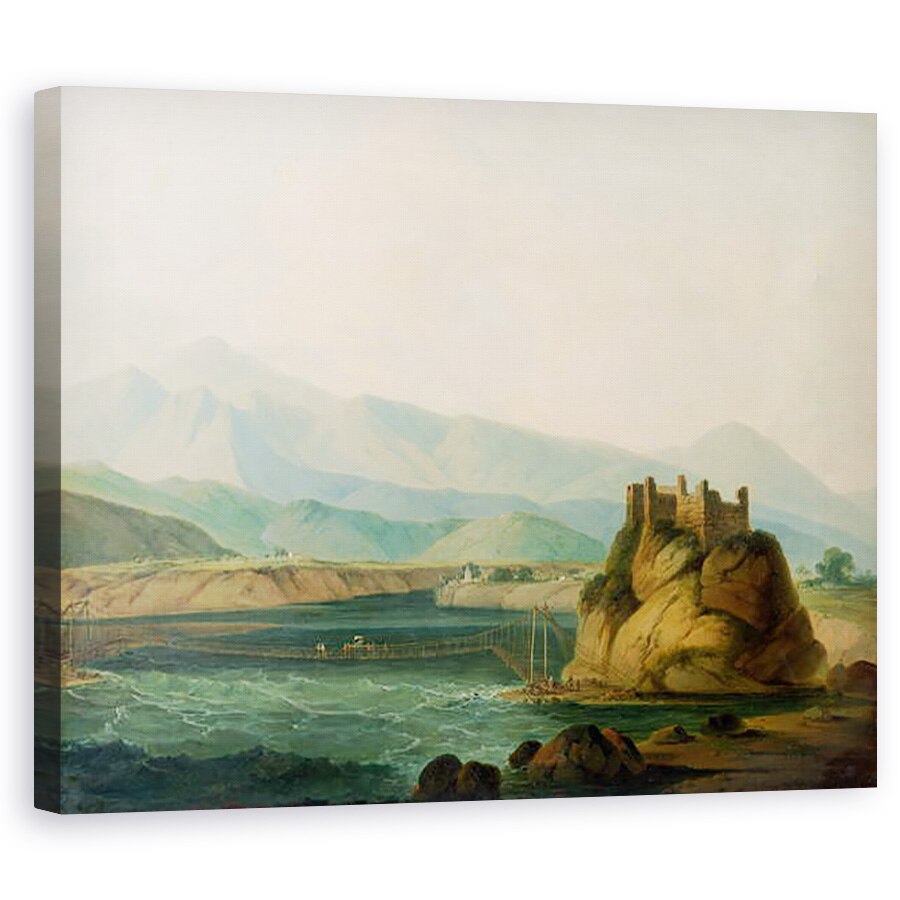 Tablou canvas - Thomas Daniell - Podul Sforii de la Serinagur, 80 x 100 cm