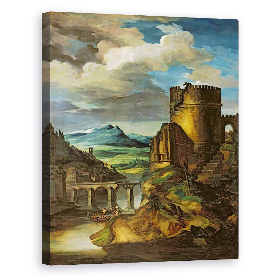 Tablou canvas - Theodore Gericault - Peisaj italian sau, 40 x 50 cm