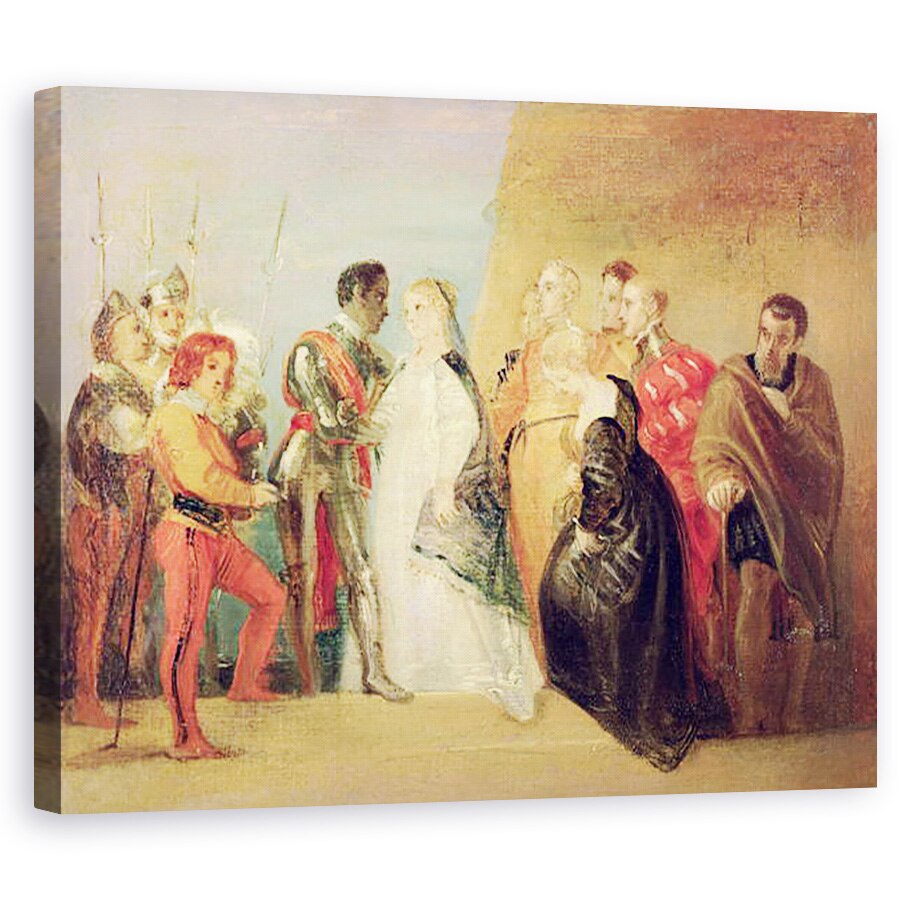 Tablou canvas - Thomas Stothard - intoarcerea lui Othello, Actul II, Scena ii din Othello, 40 x 50 cm